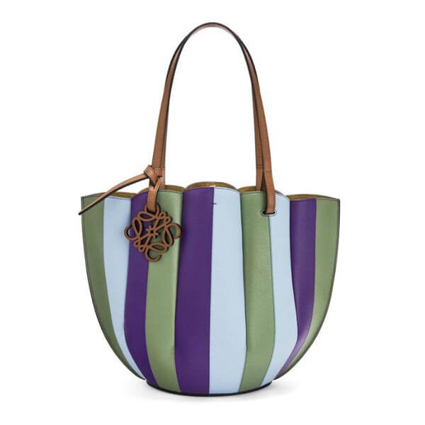 【ロエベ】国内発送★シェル トートバッグ スモール ストライプ